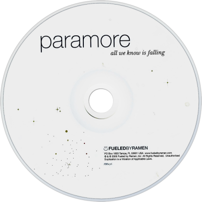 CD for Paramore's All We Know is Falling.