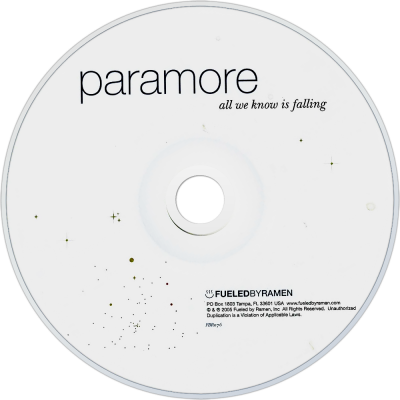 CD for Paramore's All We Know is Falling