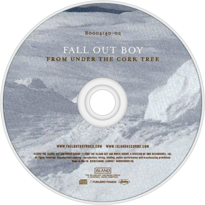 CD for Fall Out Boy's From Under the Cork Tree. 