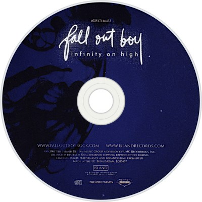 CD for Fall Out Boy's Infinity on High. 