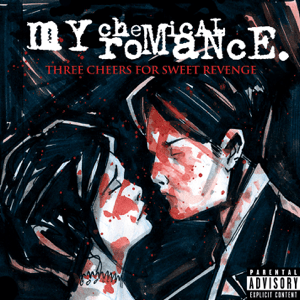 Album cover for My Chemical Romance's Three Cheers for Sweet Revenge.